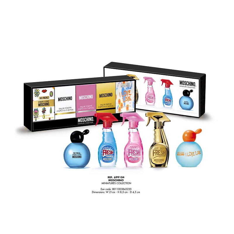 Moschino 5 Miniture Collection ﾓｽｷｰﾉ 5 ﾐﾆﾁｭｱ ｺﾚｸｼｮﾝ Fragrance Duty Free Shop A S D 関西国際空港免税店予約サイト